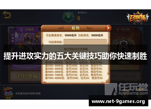 提升进攻实力的五大关键技巧助你快速制胜